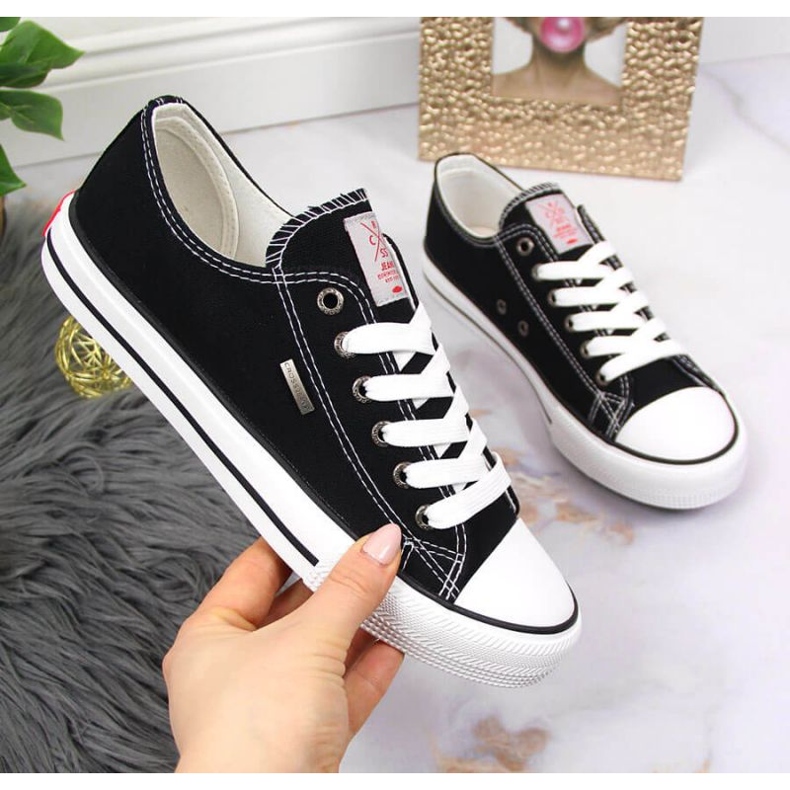 Textilsneakers Cross Jeans W JJ2R4011C svarta 1