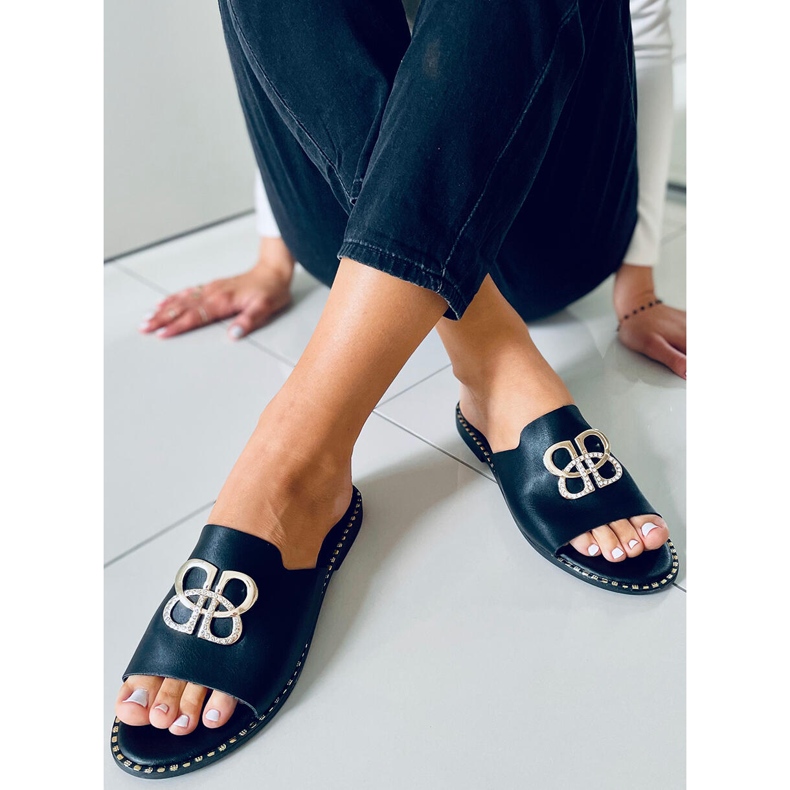 Inday Svarta damtofflor 2