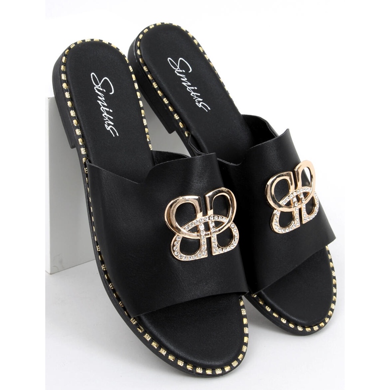 Inday Svarta damtofflor 1