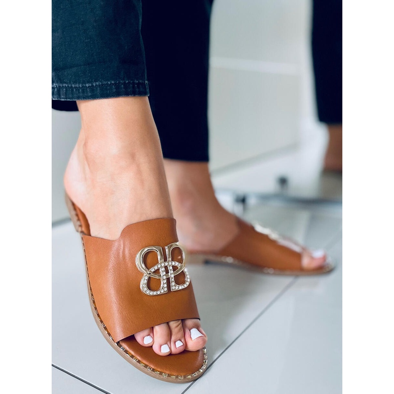 Inday Camel damtofflor brun 2