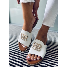 Inday White damtofflor vit 2