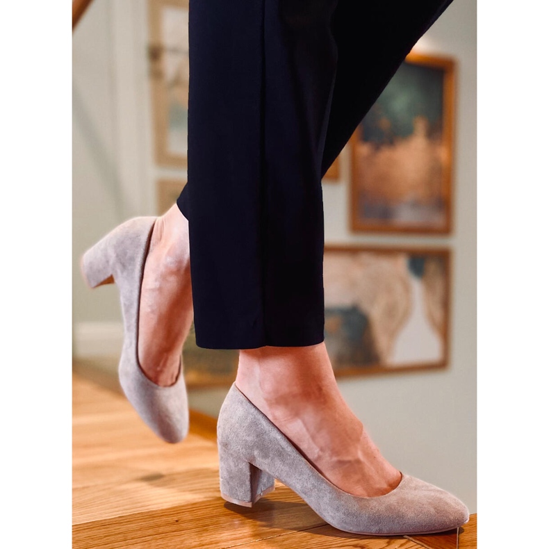 Pumps lågklackat Phoebe Khaki beige 2