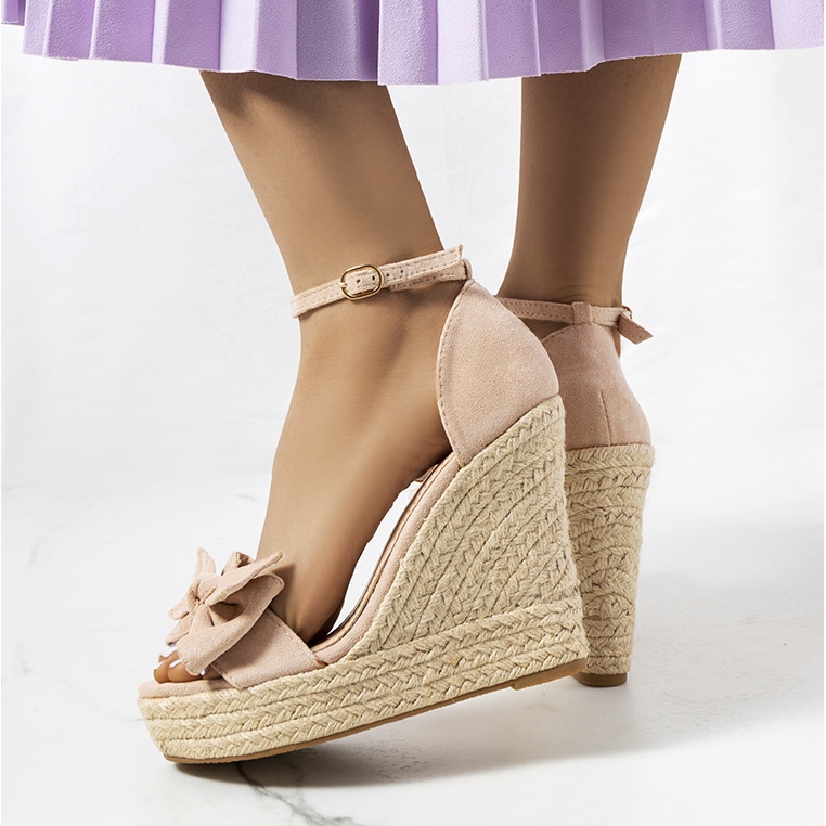 Beige espadrillor på Terrace wedge 1
