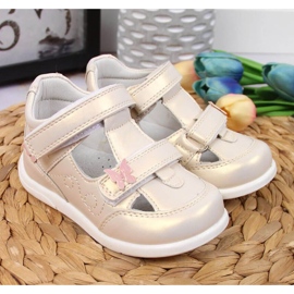 Kardborre genombrutna skor American Club Jr AM892A guld gyllene 2