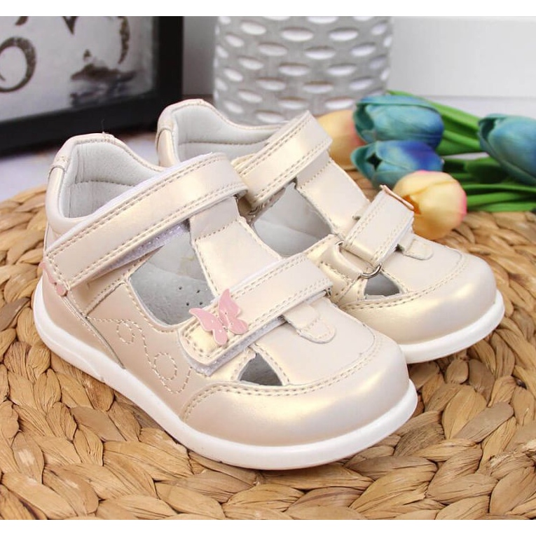 Kardborre genombrutna skor American Club Jr AM892A guld gyllene 2