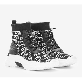 Erma svarta sneakers för kvinnor vit 1