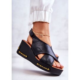 Vinceza Damsandaler med kardborreband Black Amaze svart 2