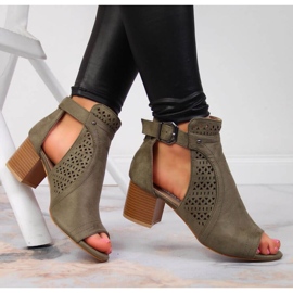 Genombrutna sandaler T.Sokolski W SCA159B khaki kaki 2