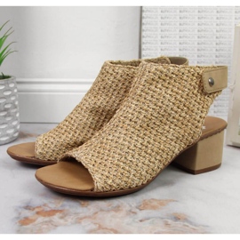 Stängda sandaler Rieker M RKR538 beige mångfärgad 2