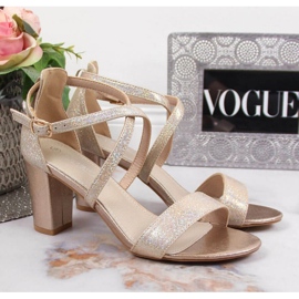 Guld Filippo W PAW355B sandaler på stolpen gyllene 2