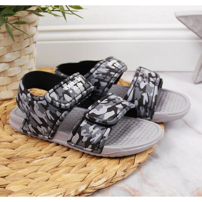 Kardborresandaler American Club Jr AM881B grå 2