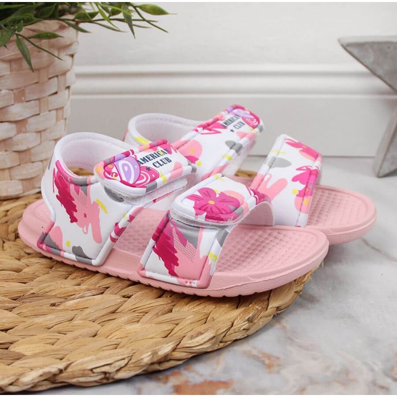 Kardborresandaler American Club Jr AM882A rosa 2