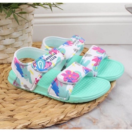 Kardborresandaler American Club Jr AM882B mint blå 2