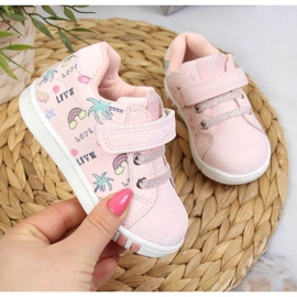 Kardborrband sportskor American Club Jr AM883A rosa 1