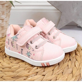 Kardborrband sportskor American Club Jr AM883A rosa 2