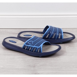 Atletico marinblå gummitofflor för män 1