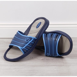 Atletico marinblå gummitofflor för män 2