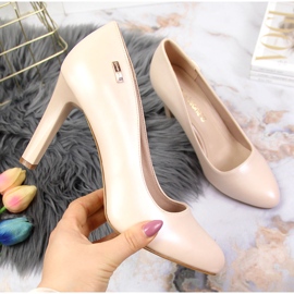 Pumps på post pearl beige Sergio Leone 2