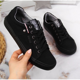 Svarta låga sneakers i textil Big Star AA274513 1