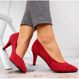 Röda Sergio Leone pumps i mocka 1