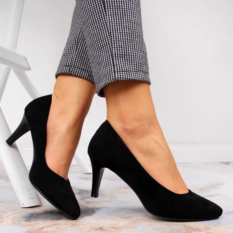 Svarta Sergio Leone pumps i mocka 2