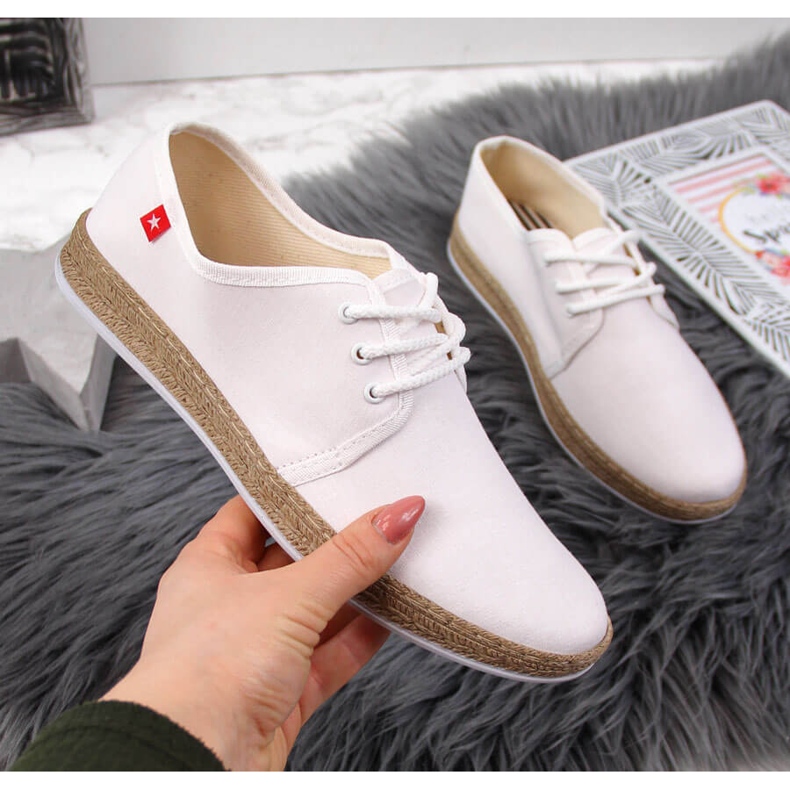 Vita espadrilles-sneakers för kvinnor Big Star FF276043 2