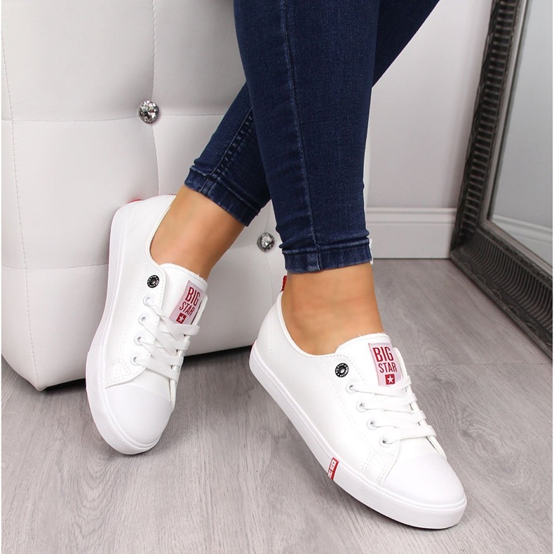 Lågt ekologiskt läder vit Big Star GG274005 1