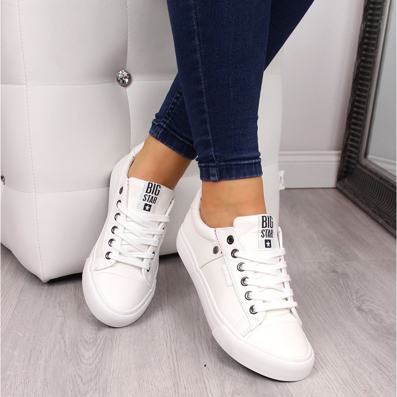 Lågt ekologiskt läder vit Big Star GG274060 1