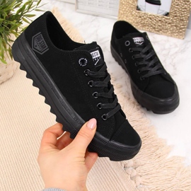 Svarta låga sneakers i textil Big Star FF274248 2