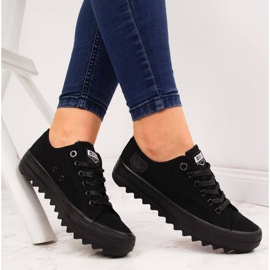 Svarta låga sneakers i textil Big Star FF274248 1