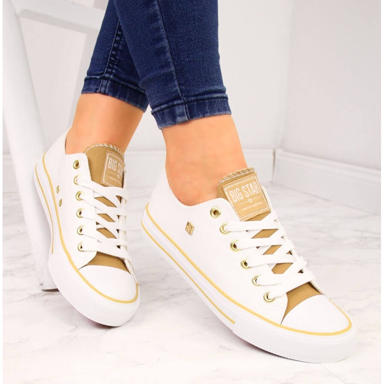 Lågtoppar vita textilsneakers Big Star HH274458 1