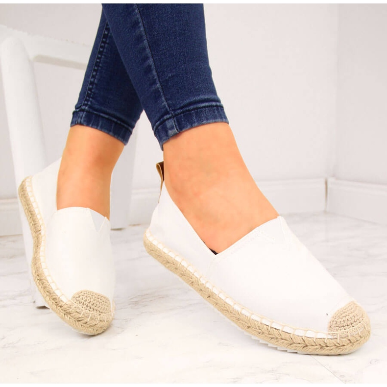 White Big Star HH274493 vita espadrillor i textil för kvinnor 1