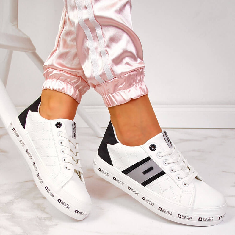 Vita låga sneakers för kvinnor Big Star II274071 1