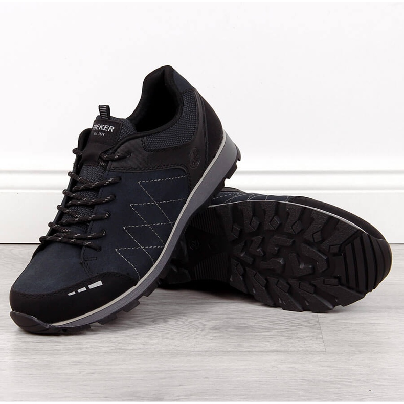 Marinblå herrskor Rieker B5720-01 1