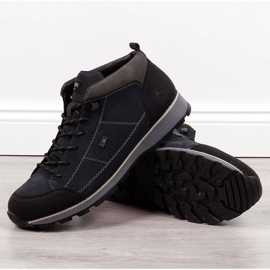 Marinblå Rieker F5740-00 varma stövlar för män 1