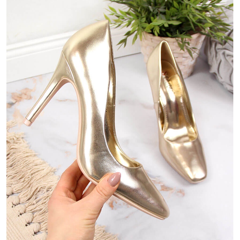 Pumps på guld Seastar-klack gyllene 2