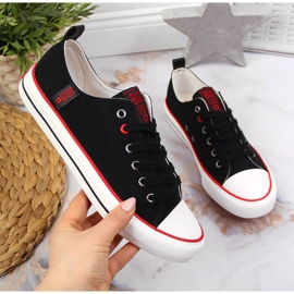 Svarta låga sneakers i textil Big Star JJ274122 1