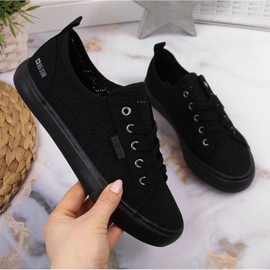 Låg spetstextil svart Big Star JJ274064 1