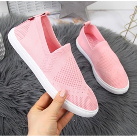 Slip on sneakers för kvinnor ljusrosa Big Star FF274A606 1