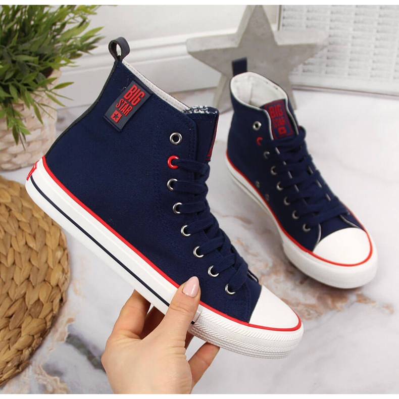 Textil marinblå Big Star sneakers JJ274125 1