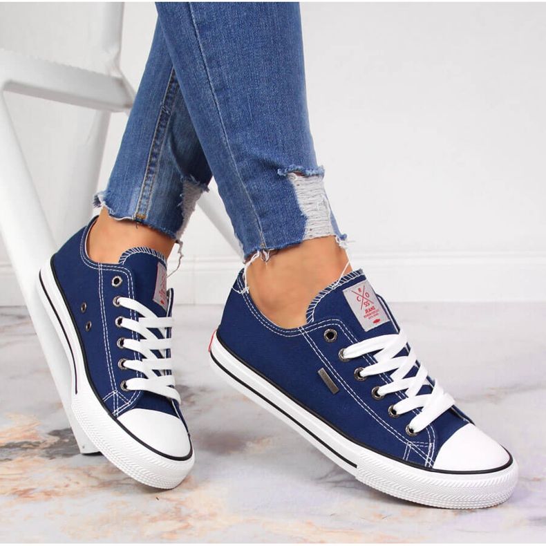 Lågt marinblå sneakers Cross Jeans JJ2R4012C 1