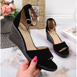 Kvinnors svarta sandaler Potocki 1