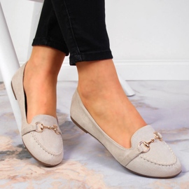 Dam loafers med beige Potocki dekoration 2