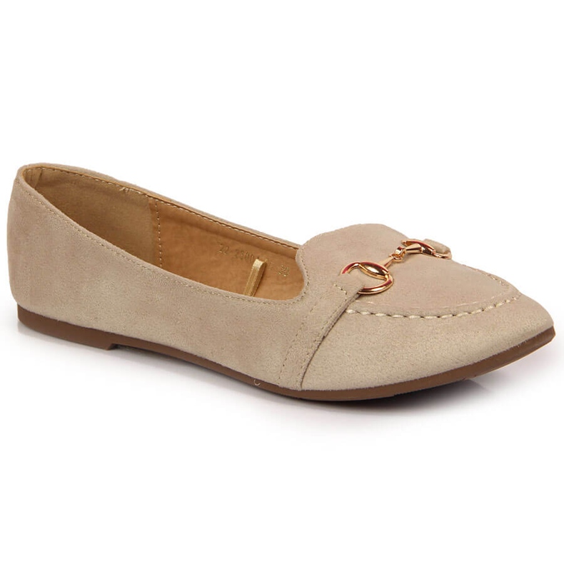 Dam loafers med beige Potocki dekoration 1