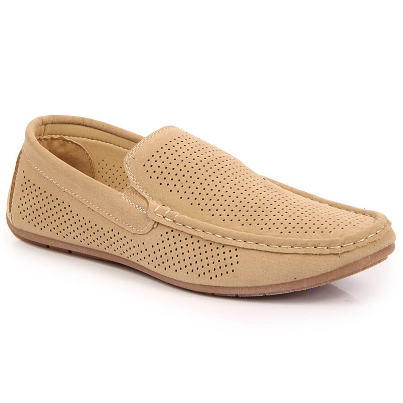 News Beige genombrutna loafers för män NYHETER 2