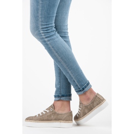 Kylie Genombrutna sneakers på plattformen brun 2