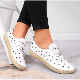 Vita Artiker genombrutna komfortläderskor 2