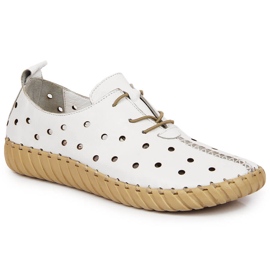 Vita Artiker genombrutna komfortläderskor 1