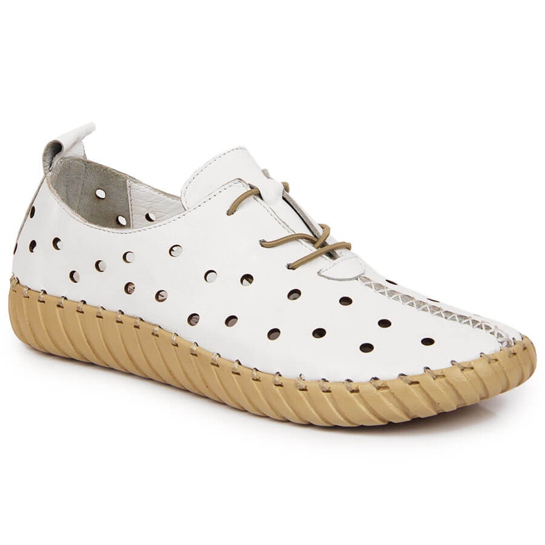 Vita Artiker genombrutna komfortläderskor 1