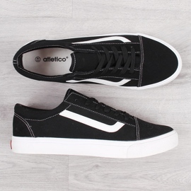 Atletico låga svarta sneakers för män 1